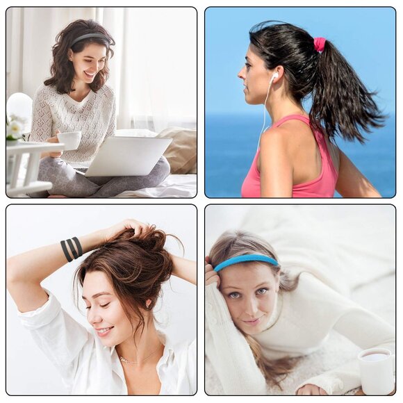 20 Pieces Elastic Headbands Non Slip Sport Headband Colorful Workout Headband Sw - Picture 7 of 7